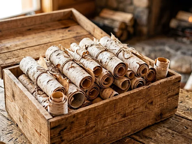 Береста для растопки, короб в Фосфоритном