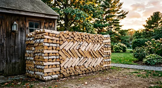 Укладка дров в Фосфоритном, улица Дровяная, 22